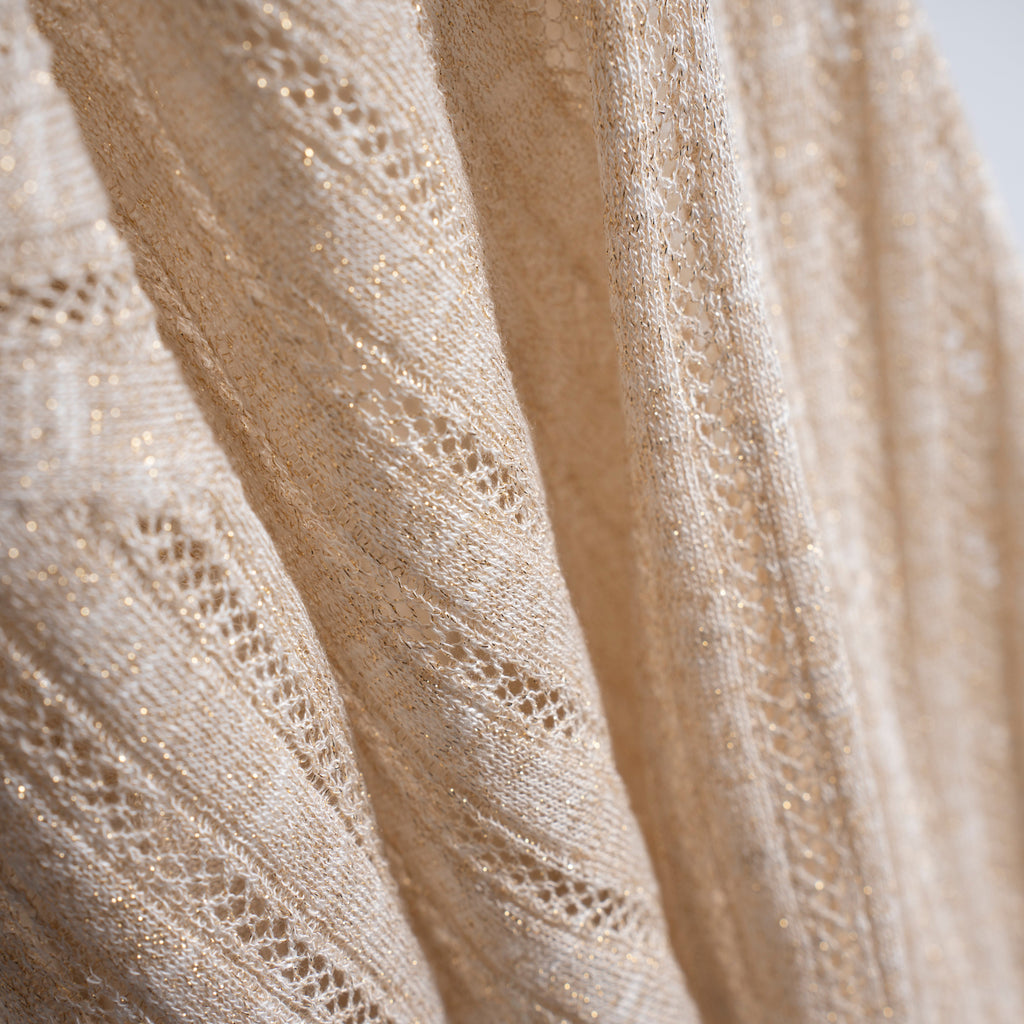 Women's Metallic Linen Knit Top