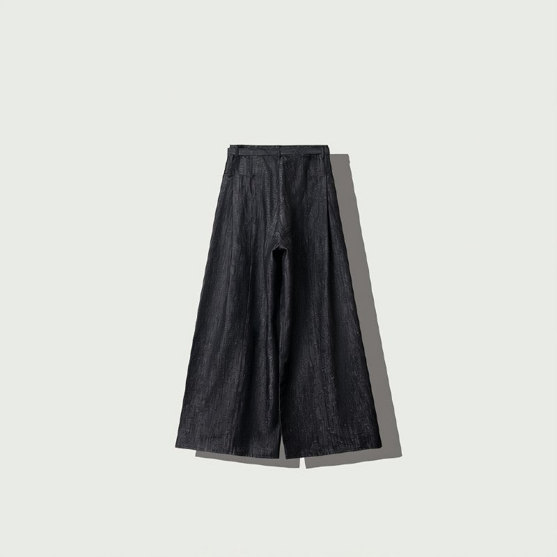 Women's Metallic Wide-Leg Jeans