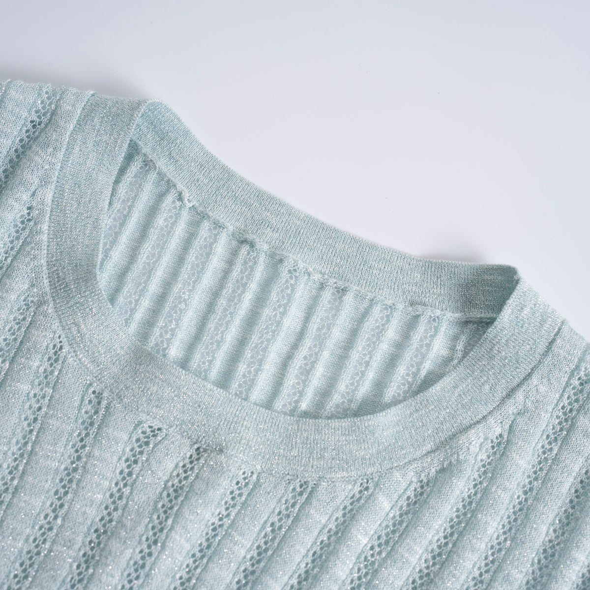 Women's Metallic Linen Knit Top