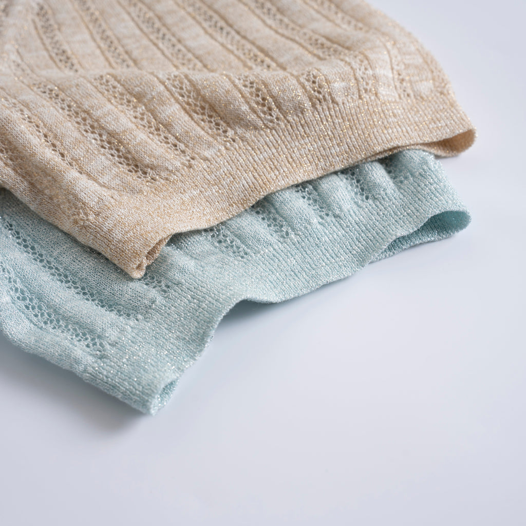 Women's Metallic Linen Knit Top