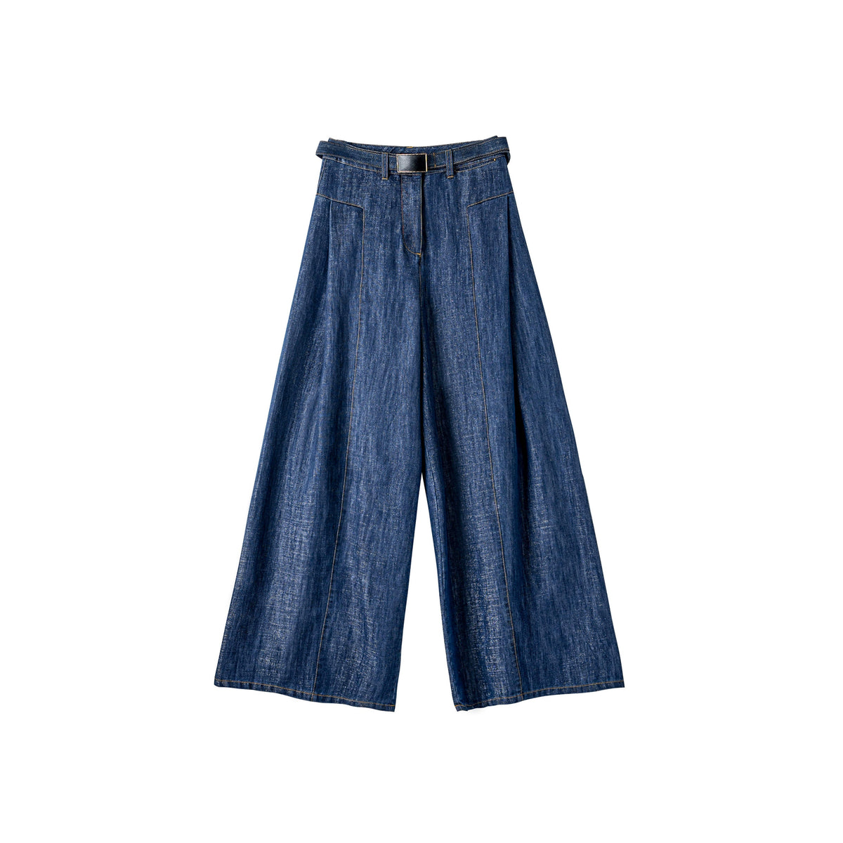 Women's Metallic Wide-Leg Jeans