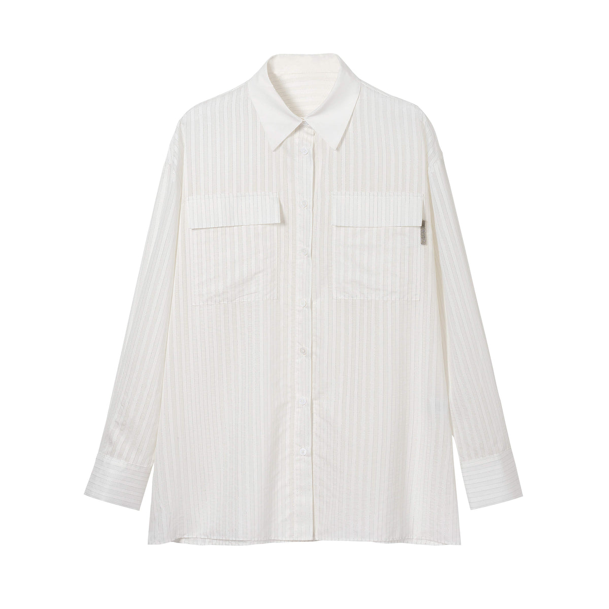 Women's Metallic Stripe Knit Top