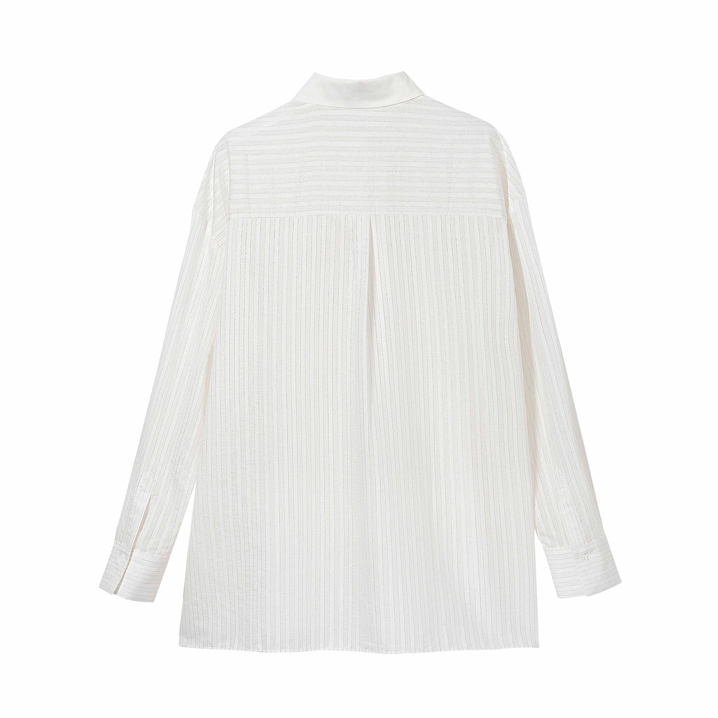 Women's Metallic Stripe Knit Top