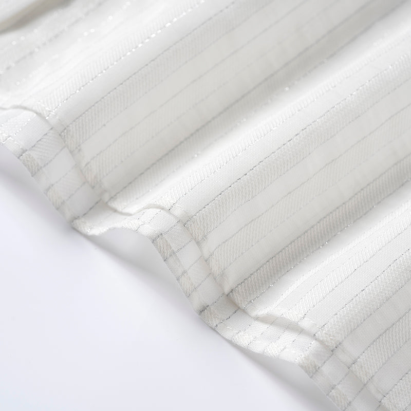 Women's Metallic Stripe Knit Top